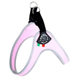 Produktbild von Tre Ponti TP200 Easy Fit Classic Geschirr mit Click-Verschluss und reflektierendem Rand rosa