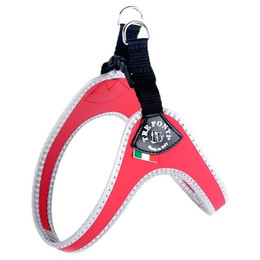 Produktbild von Tre Ponti TP200 Easy Fit Classic Geschirr mit Click-Verschluss und reflektierendem Rand rot