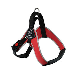Produktbild von Tre Ponti TP845 Brio Hundegeschirr mit reflektierendem Rand rot Größe L