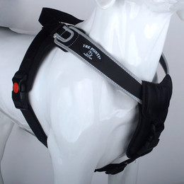 Produktbild von Tre Ponti TP885 Potenza Geschirr mit reflektierendem Rand schwarz Größe L