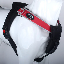 Produktbild von Tre Ponti TP885 Potenza Hundegeschirr mit reflektierendem Rand rot XXL