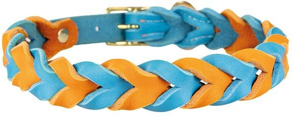 Produktbild von Trendfährte Hundehalsband Leder geflochten