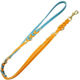 Produktbild von Trendfährte Hundeleine Leder geflochten 3-fach verstellbar