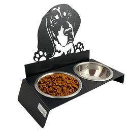 Produktbild von trendforge Futternapf Hunde Futterstation Dackel Kopf Design Edelstahl