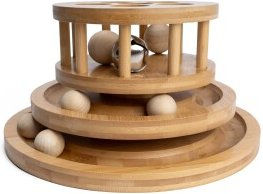 TrendPet Tier-Beschäftigungsspielzeug Minka Tower Bambus Katzenspielzeug, Robustes Spielzeug aus Bambus – Bild 1 von 5