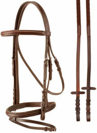 Produktbild von Trense econ Profil Tattini mit englischem Reithalfter braun