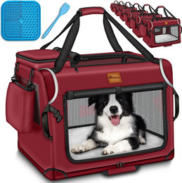 Produktbild von TRESKO Hunde-Transportbox Hundebox faltbar inkl. Leckmatte