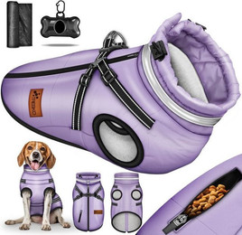 Produktbild von TRESKO Hundejacke Winter mit Reflektoren und Geschirr