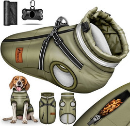 Produktbild von TRESKO Hundejacke Winter mit Reflektoren und Geschirr - 15 Stk.