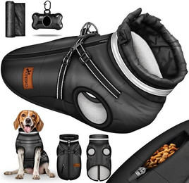 Produktbild von TRESKO Hundejacke Winter mit Reflektoren und Geschirr