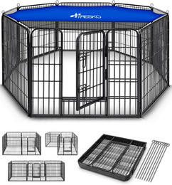 Produktbild von TRESKO Hundekäfig TRESKO® Welpenlaufstall Tierlaufstall Welpenauslauf