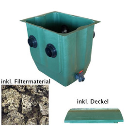 Produktbild von Tripond Teich Modulfilter grün kompl. mit Füllpaket Aquarock