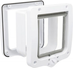 Trixie 4-Wege Freilauftür mit Tunnel - 2 x Tunnelstück für 20 x 22 cm - Wei – Bild 1 von 5