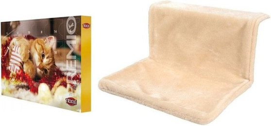 Produktbild von TRIXIE Adventskalender für Katzen + Katzenheizkörper Hängematte beige