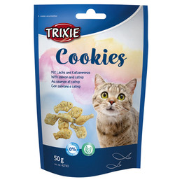 Produktbild von TRIXIE Cookies mit Lachs und Katzenminze - 50 g