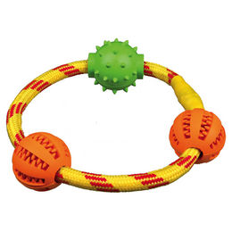 Produktbild von TRIXIE Denta Fun Seilring mit Bällen