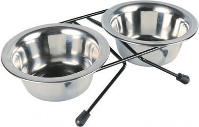 Produktbild von Trixie Eat-on-Feet Napf-Set mit Halter 2×0,2l - 2 x 0,2 l