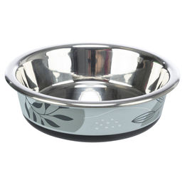 Produktbild von Trixie Edelstahlnapf blau-grau für Hunde - 1,6 l