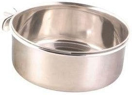 TRIXIE Edelstahlnapf mit Halter und Schraubbefestigung für Vögel - 600 ml – Bild 1 von 2