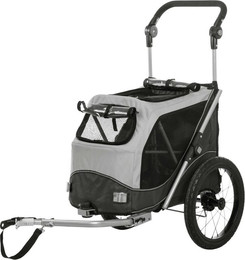 Produktbild von TRIXIE Fahrrad-Anhänger faltbar grau/schwarz M