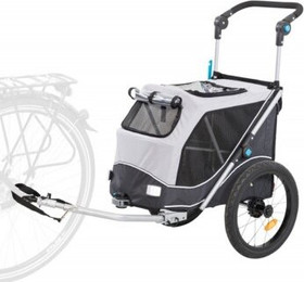 Produktbild von TRIXIE Fahrrad-Anhänger faltbar grau/schwarz S
