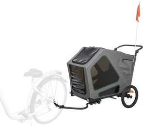 Produktbild von TRIXIE Fahrradanhänger L, grau/salbei