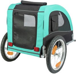 Produktbild von TRIXIE Fahrradanhänger schwarz/türkis M 63 x 68 x 75
