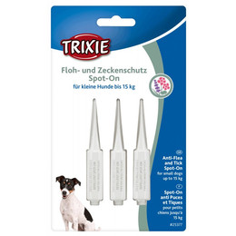 Produktbild von Trixie Floh- und Zeckenschutz Spot-On für Hunde bis 15 kg - 3 x 1,5 ml