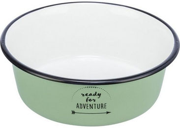 Produktbild von TRIXIE Futternapf aus Emaille und Edelstahl grün für Hunde
