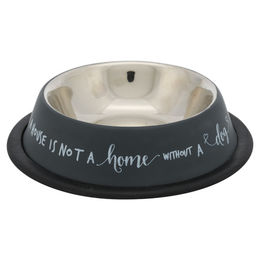 Produktbild von Trixie Futternapf Edelstahlnapf mit Gummiring - 0,45 l