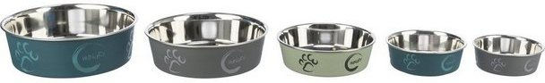 Produktbild von TRIXIE Futternapf Edelstahlnapf mit Pfotenmotiv