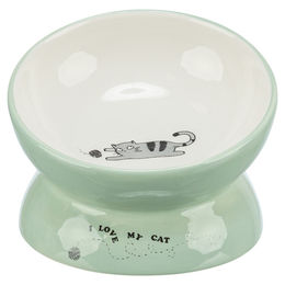 Produktbild von TRIXIE Futternapf Keramiknapf ergonomisch salbei/weiß für Katzen - 0,15 l