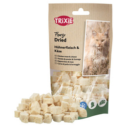 Produktbild von Trixie Gefriergetrockneter Snack Huhn & Käse für Katzen - 3 x 25 g