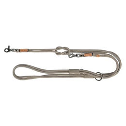 TRIXIE Hundeleine aus Leder BE Nordic V-Leine XS-L 2 m grau - 2 m – Bild 1 von 4