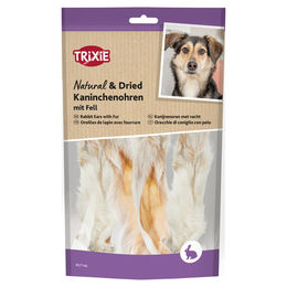 Produktbild von Trixie Hundesnack Kaninchenohren mit Fell 100 g