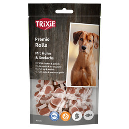 Produktbild von Trixie Hundesnack PREMIO Rolls mit Hühnchen und Seelachs - 75 g