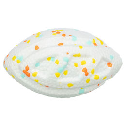 Produktbild von Trixie Hundespielzeug Light & Strong Rugby weiß/bunt, Maße: 12,5 cm