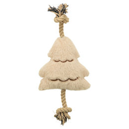 Trixie Hundespielzeug Weihnachtsbaum mit Tau beige – Bild 1 von 3