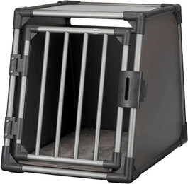 Produktbild von TRIXIE Hundetransportbox Aluminium graphit B-Ware Größe M (55 x 61 x 74 Centimeter)