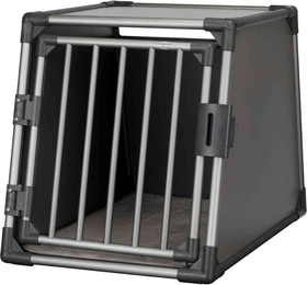 Produktbild von TRIXIE Hundetransportbox Aluminium graphit B-Ware Größe M-L (61 x 65 x 86 Centimeter)