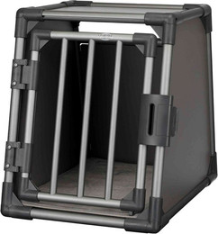 Produktbild von TRIXIE Hundetransportbox Aluminium graphit B-Ware Größe S (48 x 61 x 56 Centimeter)