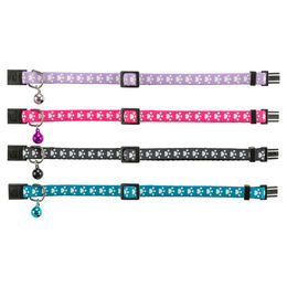 TRIXIE Katzenhalsband elastisch Nylon mit Pfotenmotiv – Bild 1 von 5