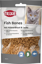 Trixie Katzensnack Fish Bones mit Hühnerbrust & Lachs 50 g - 6 Stück / Sparpaket – Bild 1 von 3