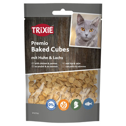 Produktbild von Trixie Katzensnack Premio Baked Cubes mit Huhn & Lachs 50 g