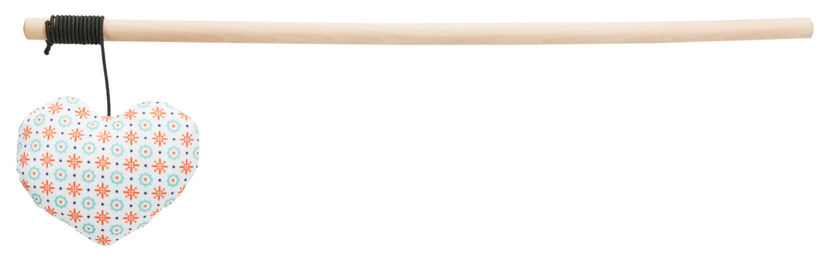 Produktbild von Trixie Katzenspielzeug Herz Holz/Stoff Blau/Orange - 35 cm