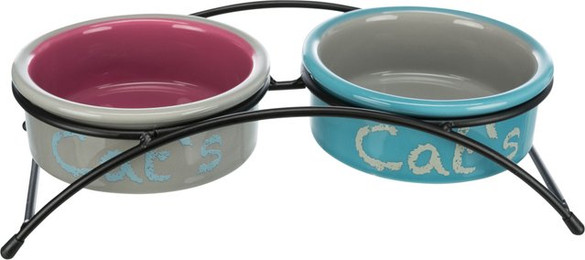 Produktbild von Trixie Keramik-Napf-Set Eat on Feet - 0,3 l