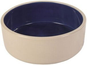 Produktbild von Trixie Keramiknapf 2,3 l creme/blau - 2,3 l