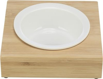 Produktbild von Trixie Keramiknapf mit Bambushalter - 0,25 l