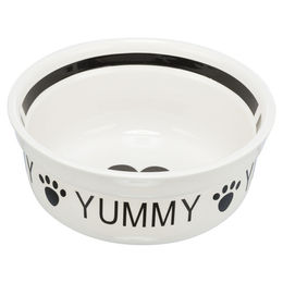 Produktbild von TRIXIE Keramiknapf Weiß/Schwarz 2,6 L Ø 25 cm - 2,6 l