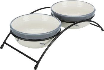 Trixie Keramikschale mit Pfotenabdrücken für Hunde - 1,4 l – Bild 1 von 6